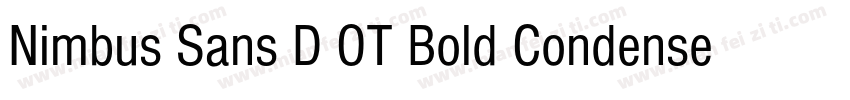 Nimbus Sans D OT Bold Condensed字体转换